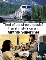 Traveling first class on an Amtrak Superliner includes a private room, meals, and hotel-like amenities. And, no searches, just show your photo I.D. and get on the train.